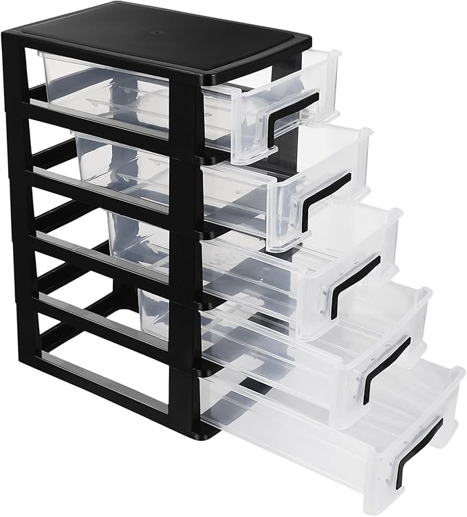 Toyvian 5 Layered Drawer Small Storage Drawers Plastic