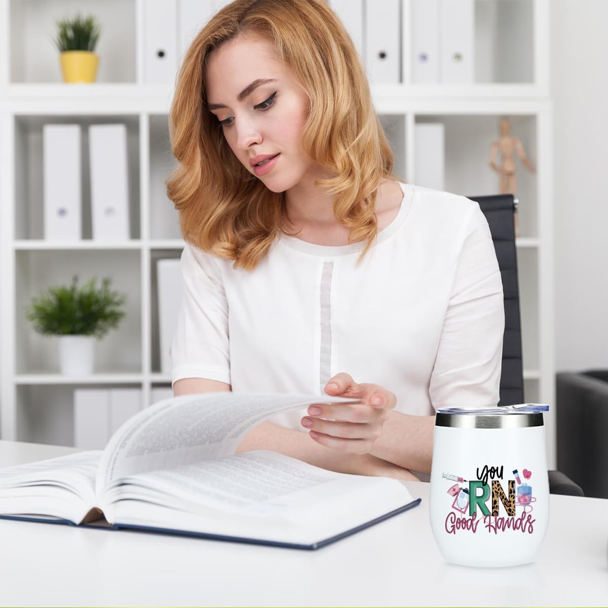 Funny Nurse Gifts 12 oz Tumbler, Wine Tumbler Insulated Wine Glass with Lid, Nurse Accessories for Work Nurses Practitioner Thank You Gifts for Women Rn Nursing Student Graduation Christmas Birthday - Image 4