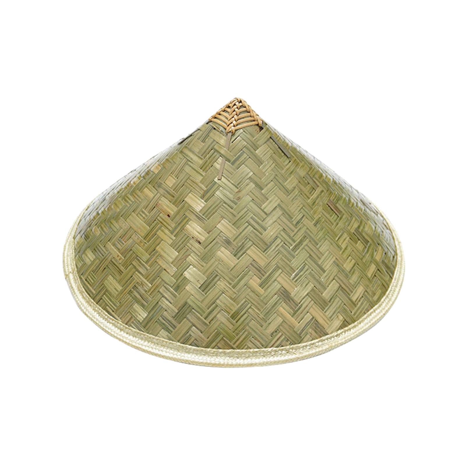 Chiński orientalny stożkowy kapelusz bambusowy, Bambusowy orientalny kapelusz stożkowy 42 cm, dla dorosłych, do majsterkowania, do malowania na zewnątrz