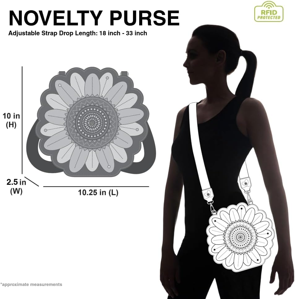 CHALA Novelty Purse - Women RFID Protected Pal Purse with Adjustable Crossbody Strap