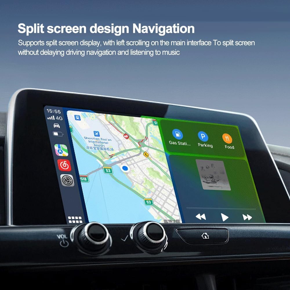 2-in-1 draadloze CarPlay & Android Auto Adapter - Mini Plug & Play USB