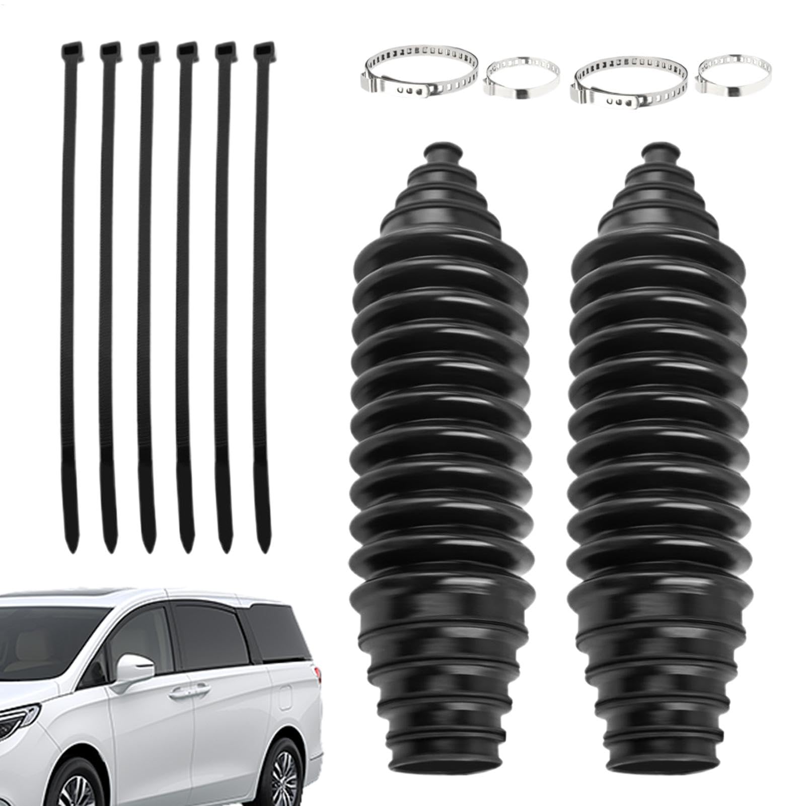 Soffietto In Gomma Antipolvere Per Sterzo - Protezione Universale Per Auto, Golf Cart E Carrelli - 6