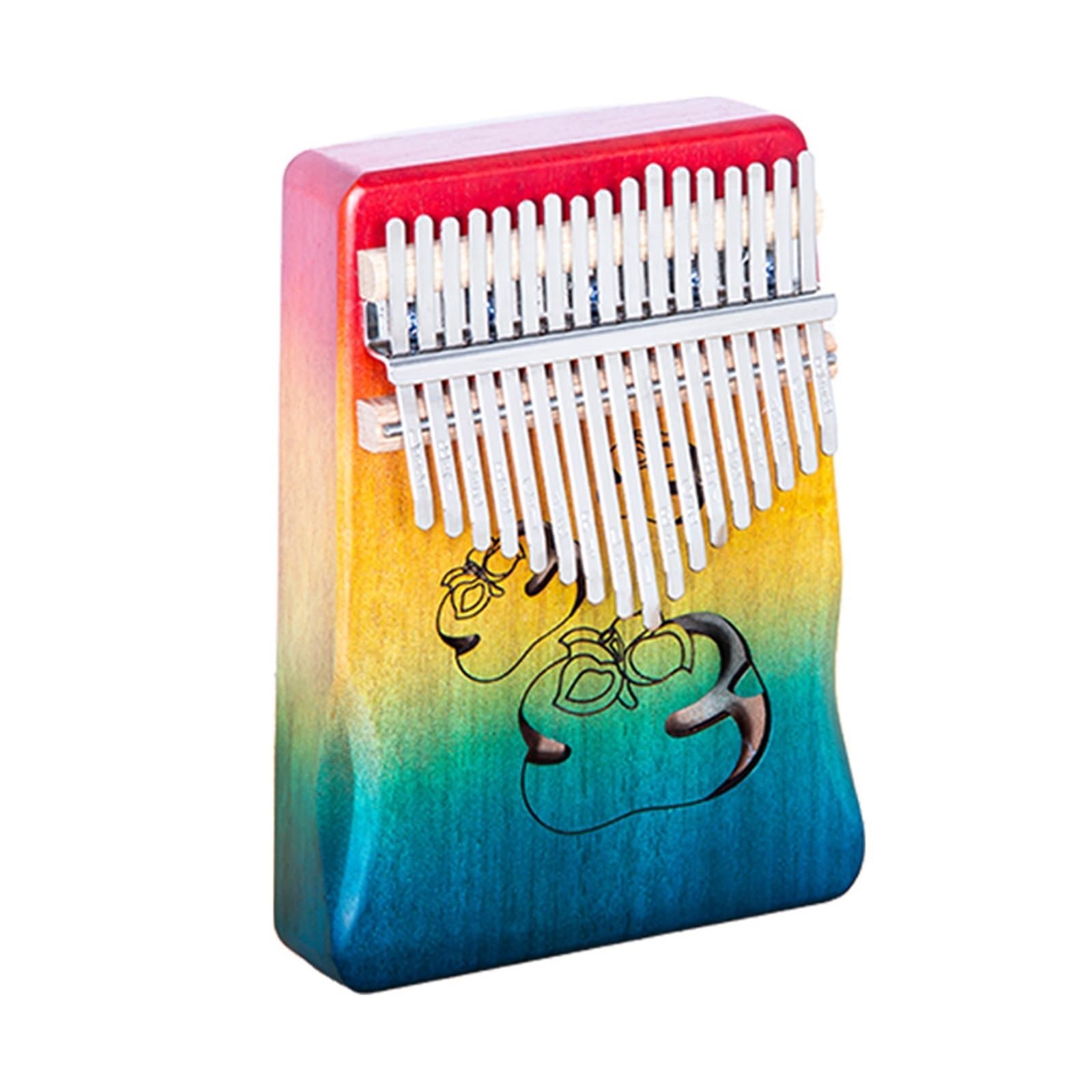 kalimba mini 17-tonowe kolorowe pianino kciukowe z drewnianym pudełkiem typu kalimba palec fortepian