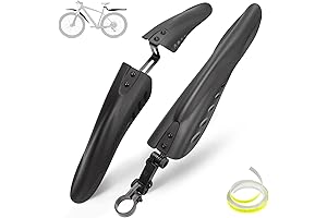 Fenders for Comfort and Cleanliness: Bike Fender Set with 26ft DIY Reflective Tape