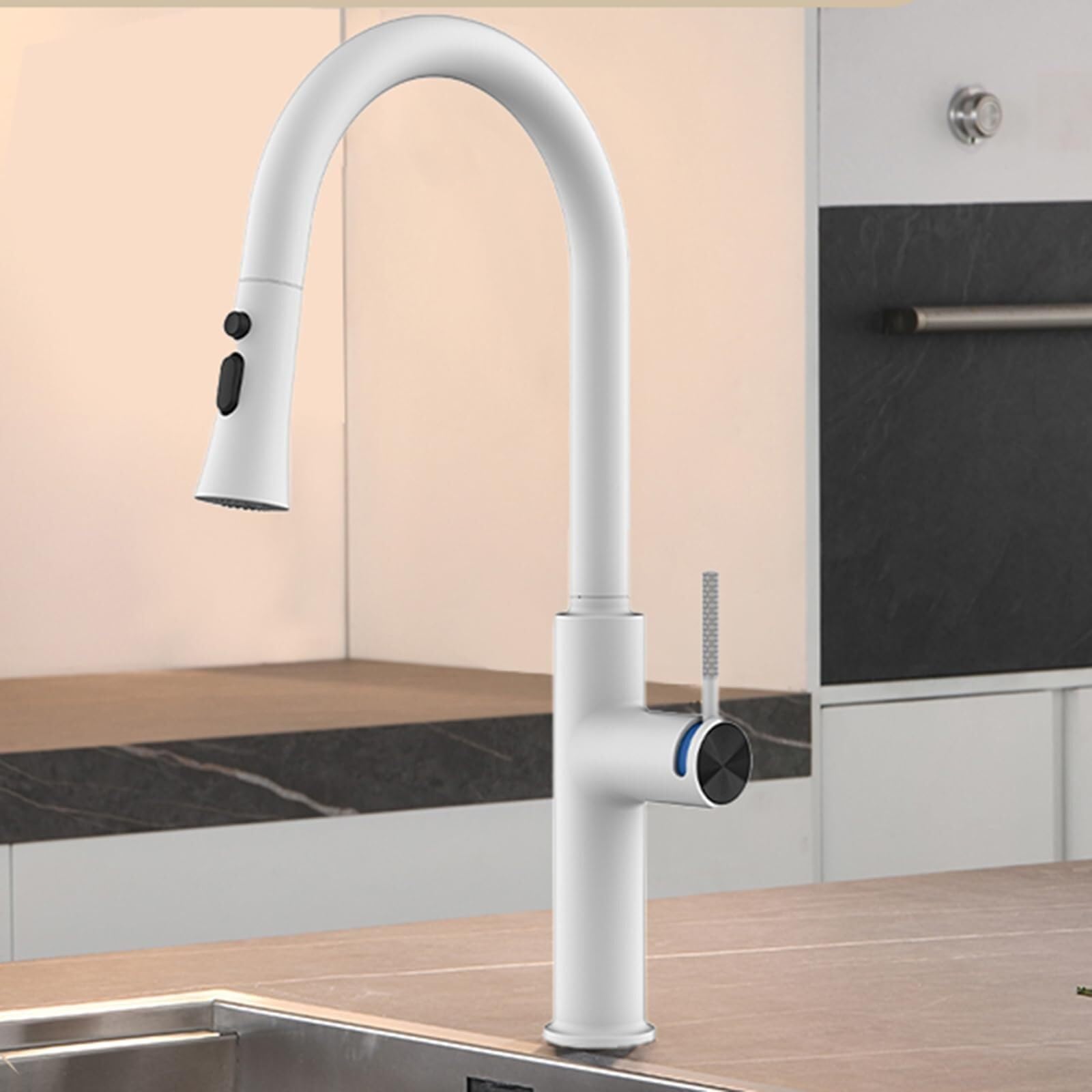 Robinet de cuisine à douchette extractible mitigeur eau chaude froide