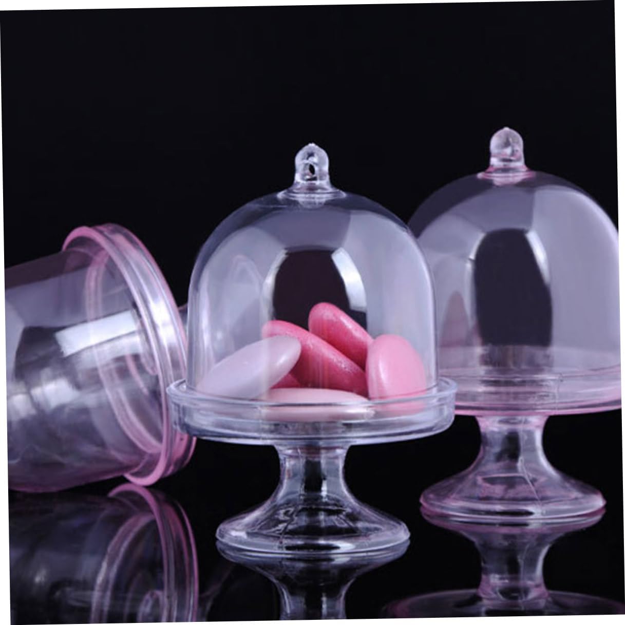 Alasum Candy Holder with Dome 12pcs Plastic for Wedding Xmas Receptions