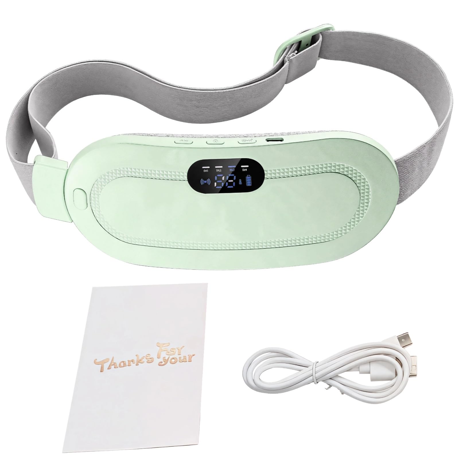 Warmher Smart Menstrual Heating Pad, USB Rechargeable, Cord-Free for Pain Relief, Adjustable Temperature, Ergonomic, White Gift Box