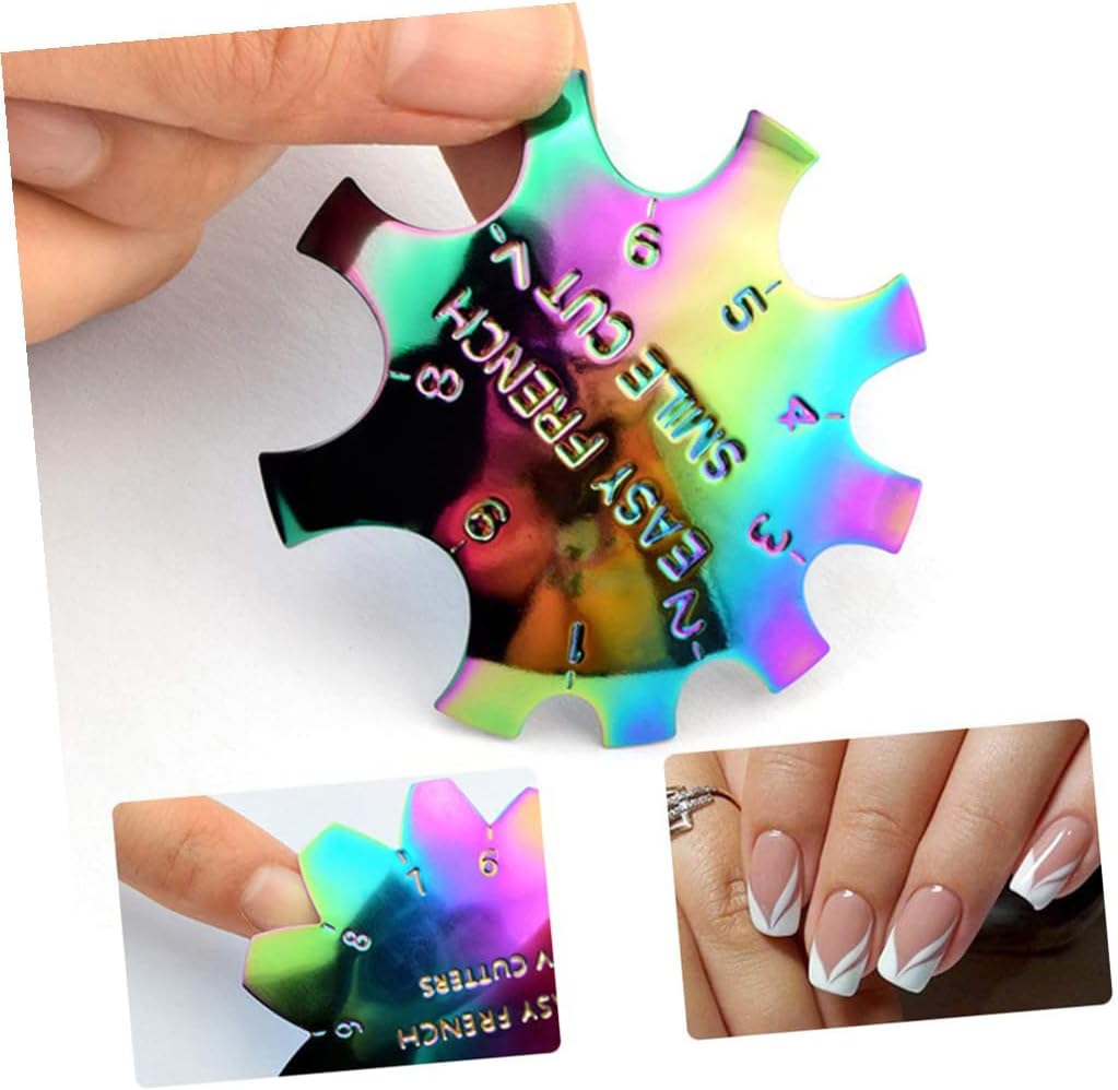 DOITOOL 12pcs Nail Manicure Template Trimmers for French Nail Art Easy to Clean Resistant for Salons and Home Use