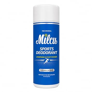 Underarm & Foot Sports Deodorant Powder by Milcu, 2.8 oz 80g
