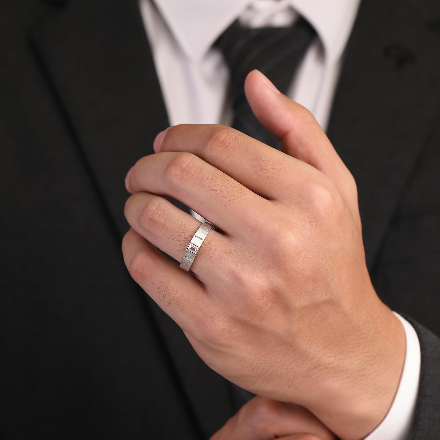 Meissa Anelli Coordinati per Coppie, per Lei e Lui, Anelli Promessa in Argento 925 con Zirconi, Set Fedi Intrecciate, Idea Regalo per San Valentino e Anniversari