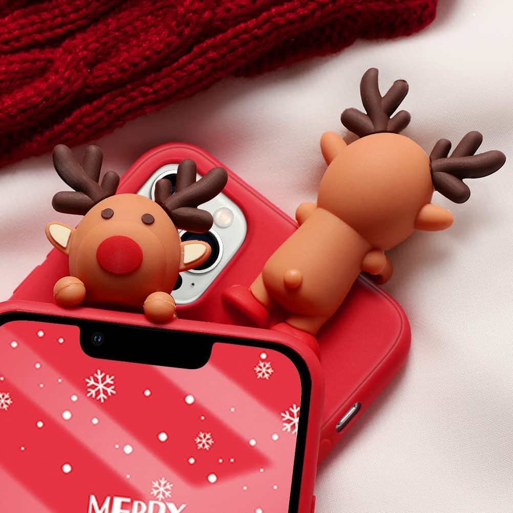 Micoden Custodia compatibile con iPhone 14 Pro per Natale Modello in