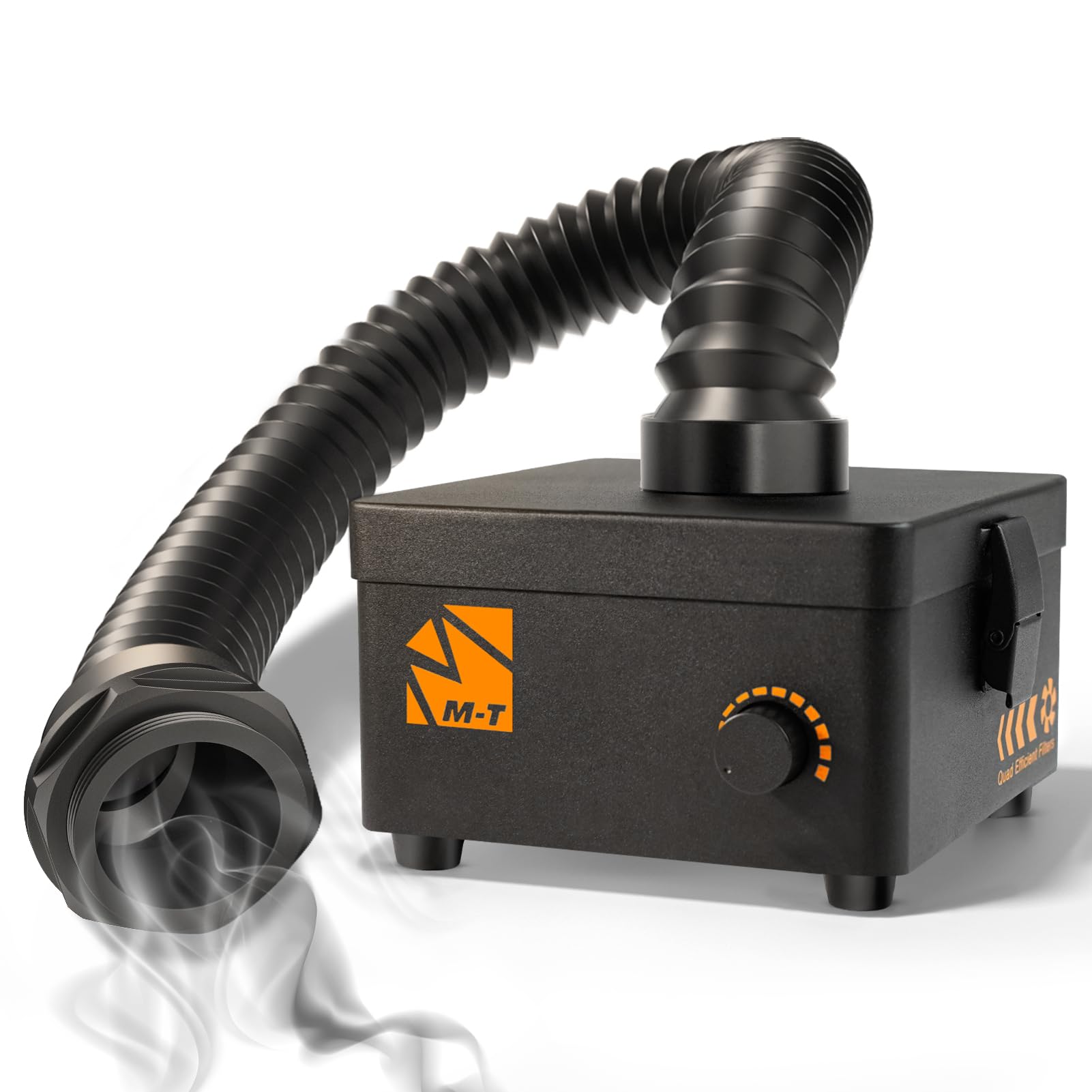 M-T Solder Smoke Absorber Remover, Fume Extractor Powerful 80W Suction 168m³/h, Low-Noise, 3-Stage Filtration System for DIY Working Desktop Soldering Welding 3D Printing