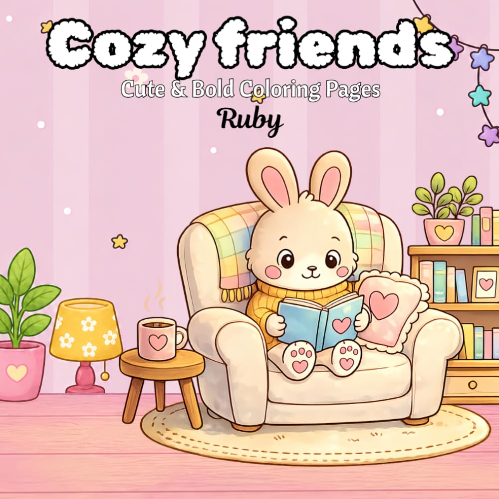 Cozy friends: Coloring Book for Adults and Kids