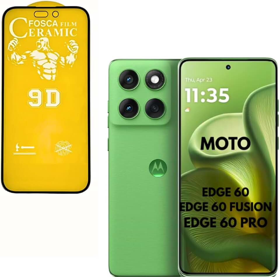 Película Ceramica Fosca Curvada MOTO EDGE 60 / EDGE 60 PRO/EDGE 60 FUSION, PROTEÇÃO TOTAL, ANTI-RISCO e NÃO FICA COM MARCA DEDO NA TELA