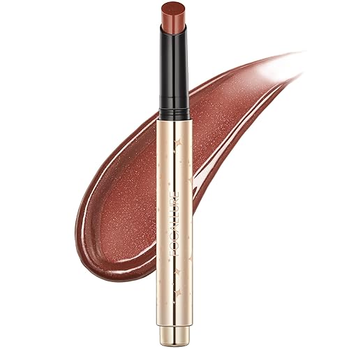 FOCALLURE Lápiz labial brillante, brillo labial impermeable y voluminoso, acabado brillante, hidratante, de larga duración, maquillaje de labios de