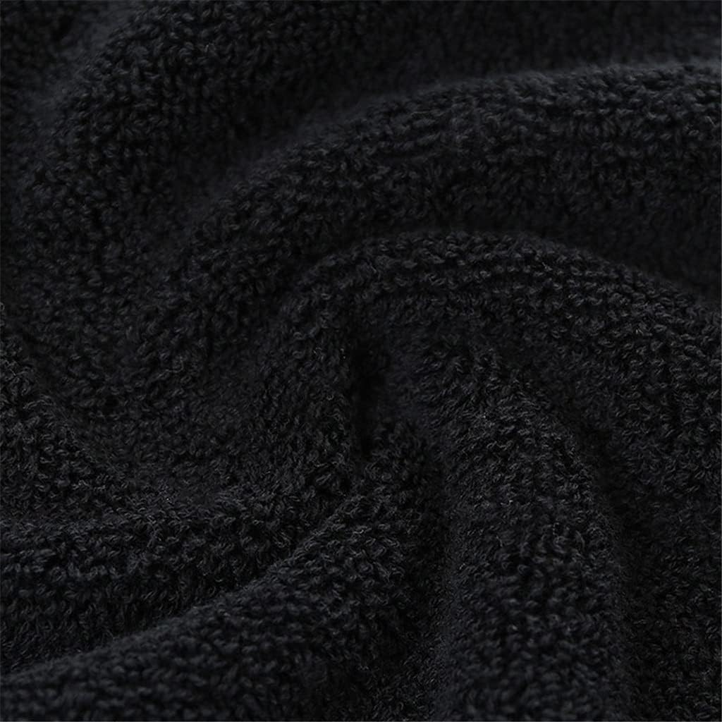 1 Piece Black Large Bath Towel Cotton Thick Shower Face Towels Home Bathroom Hotel (Color: Black, Size: 27.6 x 55.1 inches (70 x 140 cm) (Black 13.4 x 29.5 inches (34 x 75 cm)