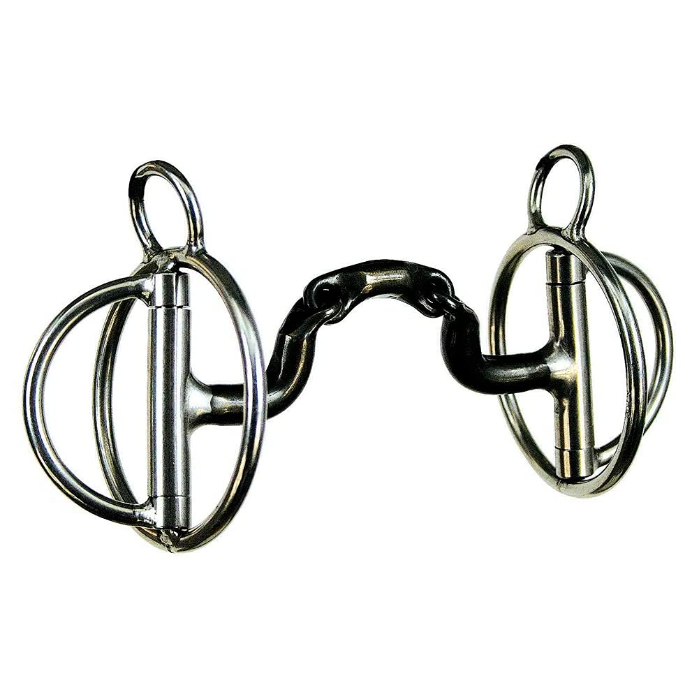 Reinsman 234 Rockin' S Raised Snaffle; Stage A, Silver/Black