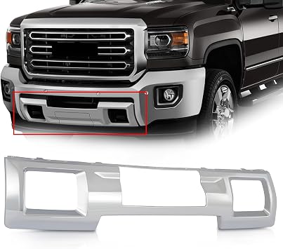KARPAL Chrome Front Bumper Skid Plate Panel Fit for 2015-2019 GMC Sierra 2500 3500 HD 23178964,GM1053103