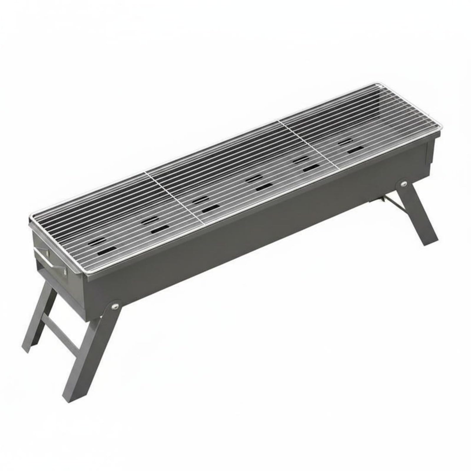 Baoblaze Barbecue a Carbone Portatile Griglia da Esterno Graticola Braciere in Acciaio Lega Spessa Design Pieghevole con Maniglie Trasporto Semplice, style to 2