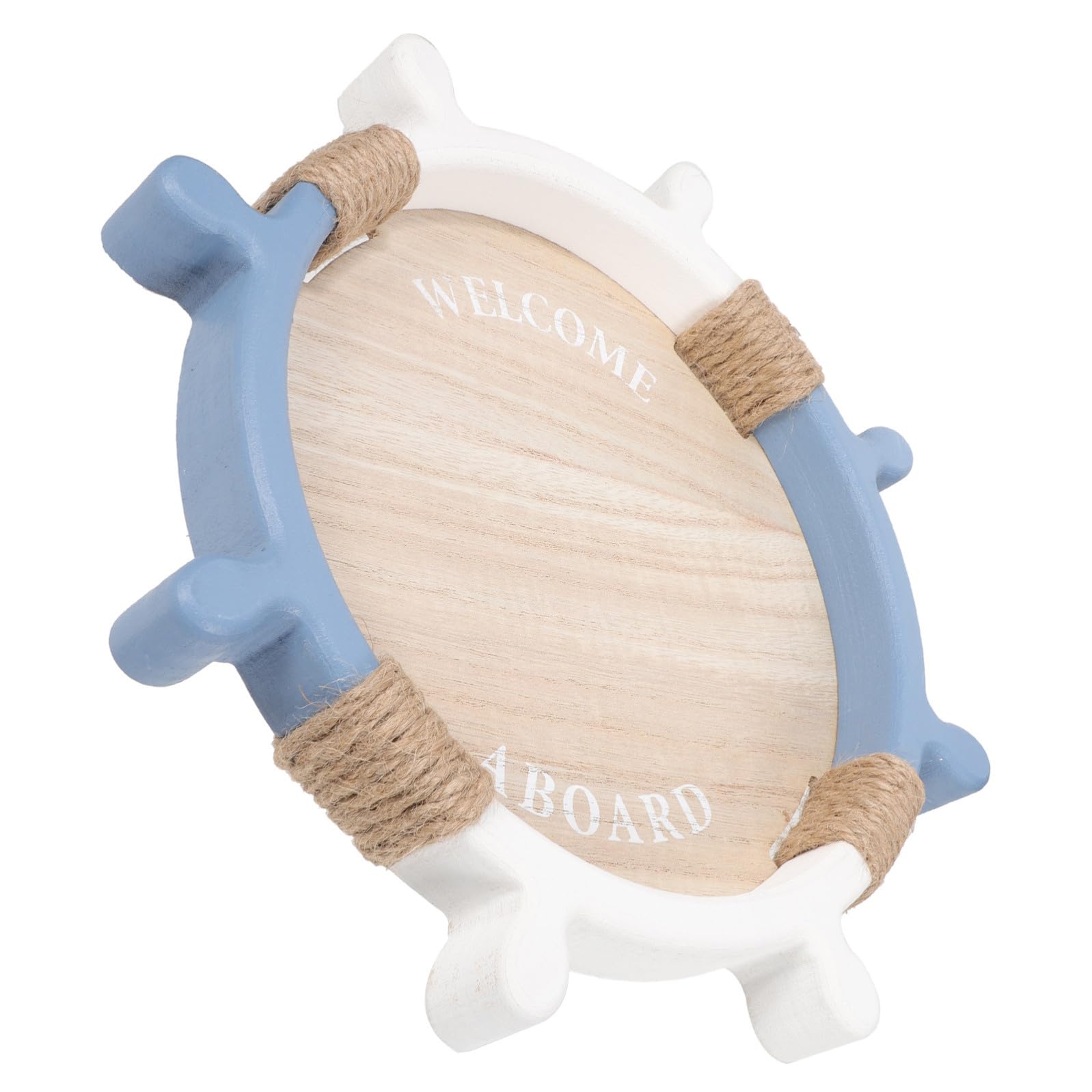 Vassoio e Tema Mare Costiero a Forma di Timone in Legno Facile da Usare e Pulire Design Rustico la Casa per Servire Tè o