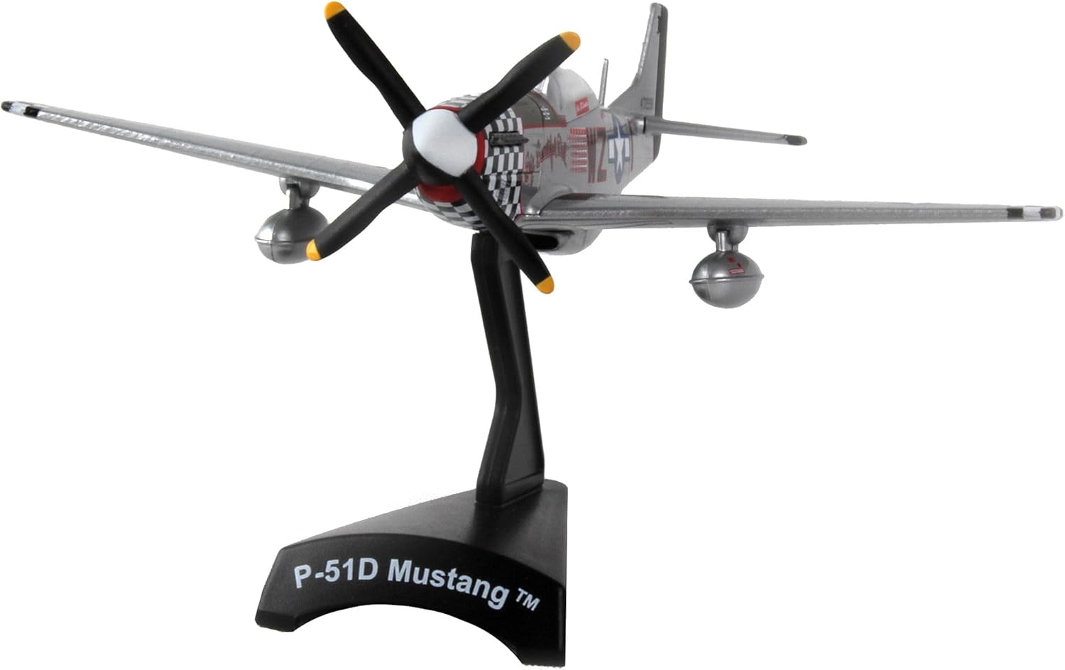 P-51D Toulouse Nuts Die-Cast Metal Model Airplane – WWII Mustang 1/100 Scale with Display Stand – Collectible Aircraft Model, 4” Length, Ages 14+