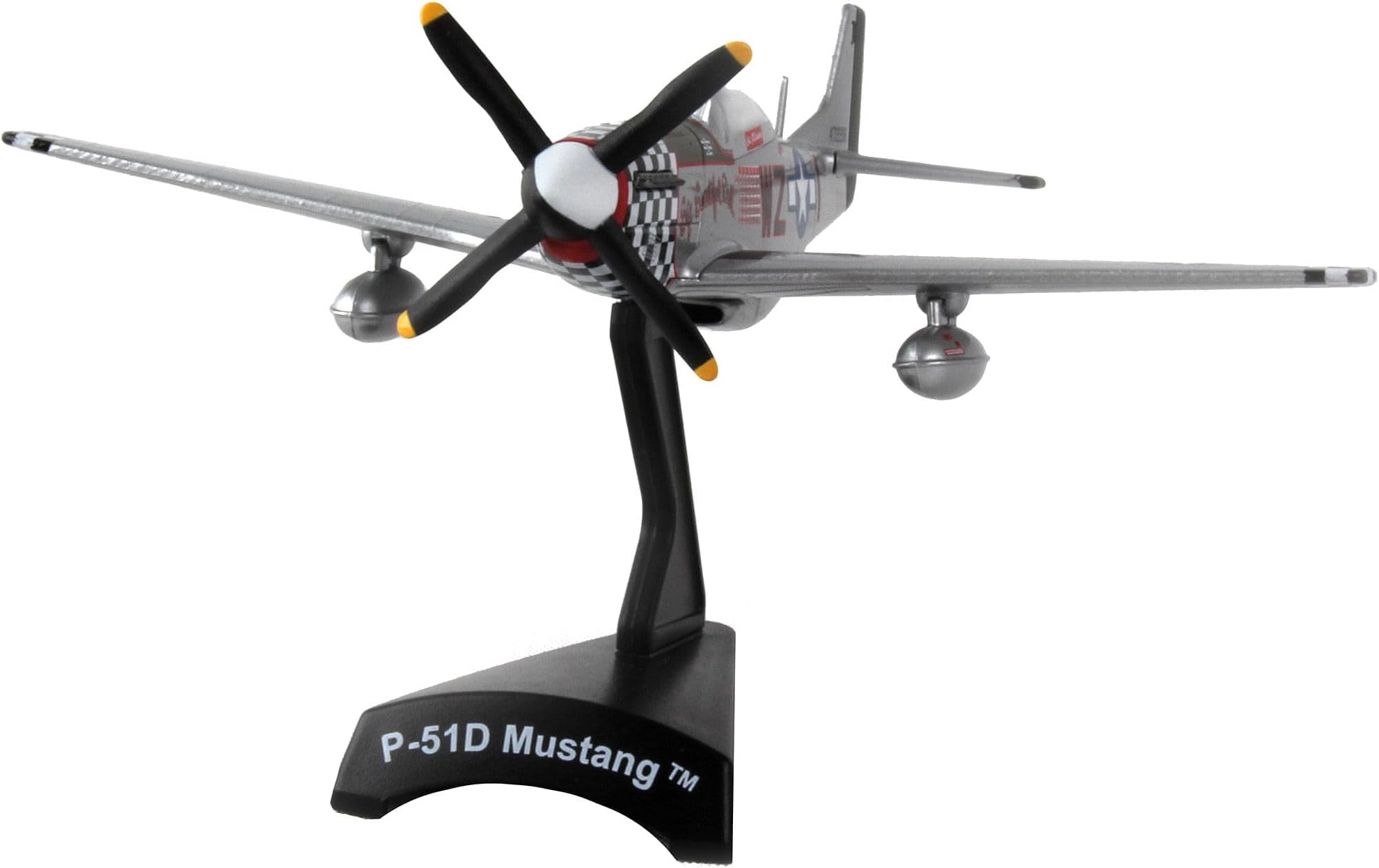 P-51D Mustang “Big Beautiful Doll” 1:100 Scale Die-Cast Metal Collectible Airplane Model with Display Stand Adult Collectible 14+