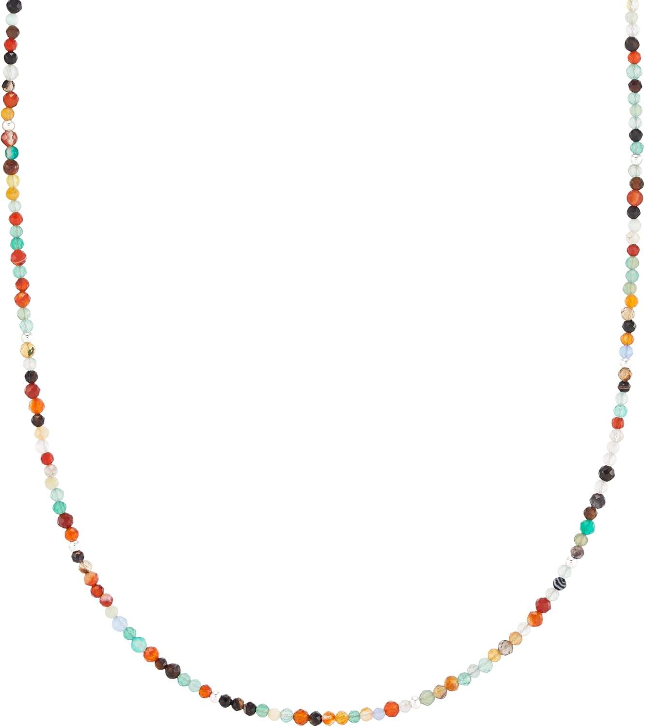 Silpada 'To Aspire' Sterling Silver Agate Bead Necklace, 17" + 2"