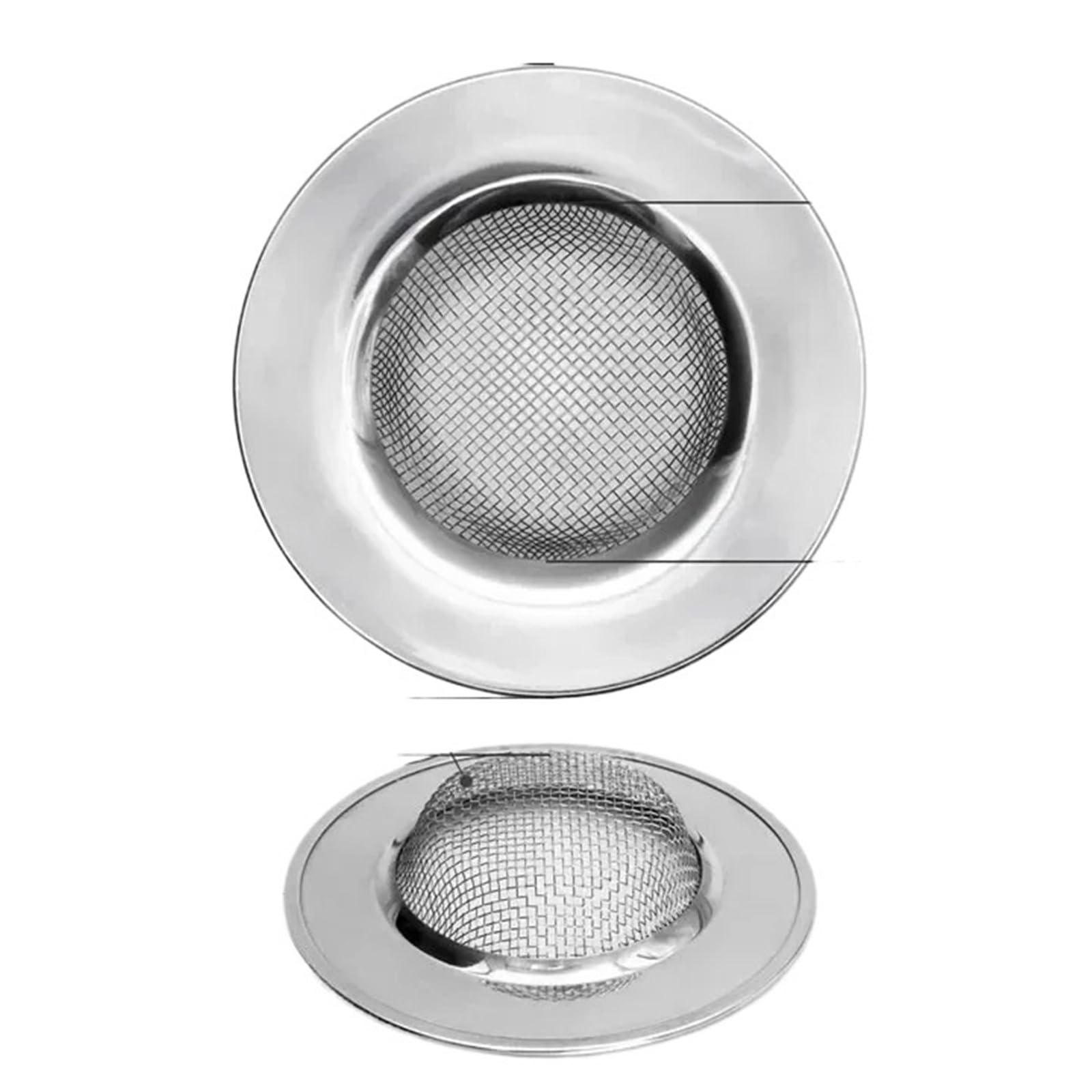 Sink Strainer Waste 3pcs Stainless Steel Sink Mesh Filter
