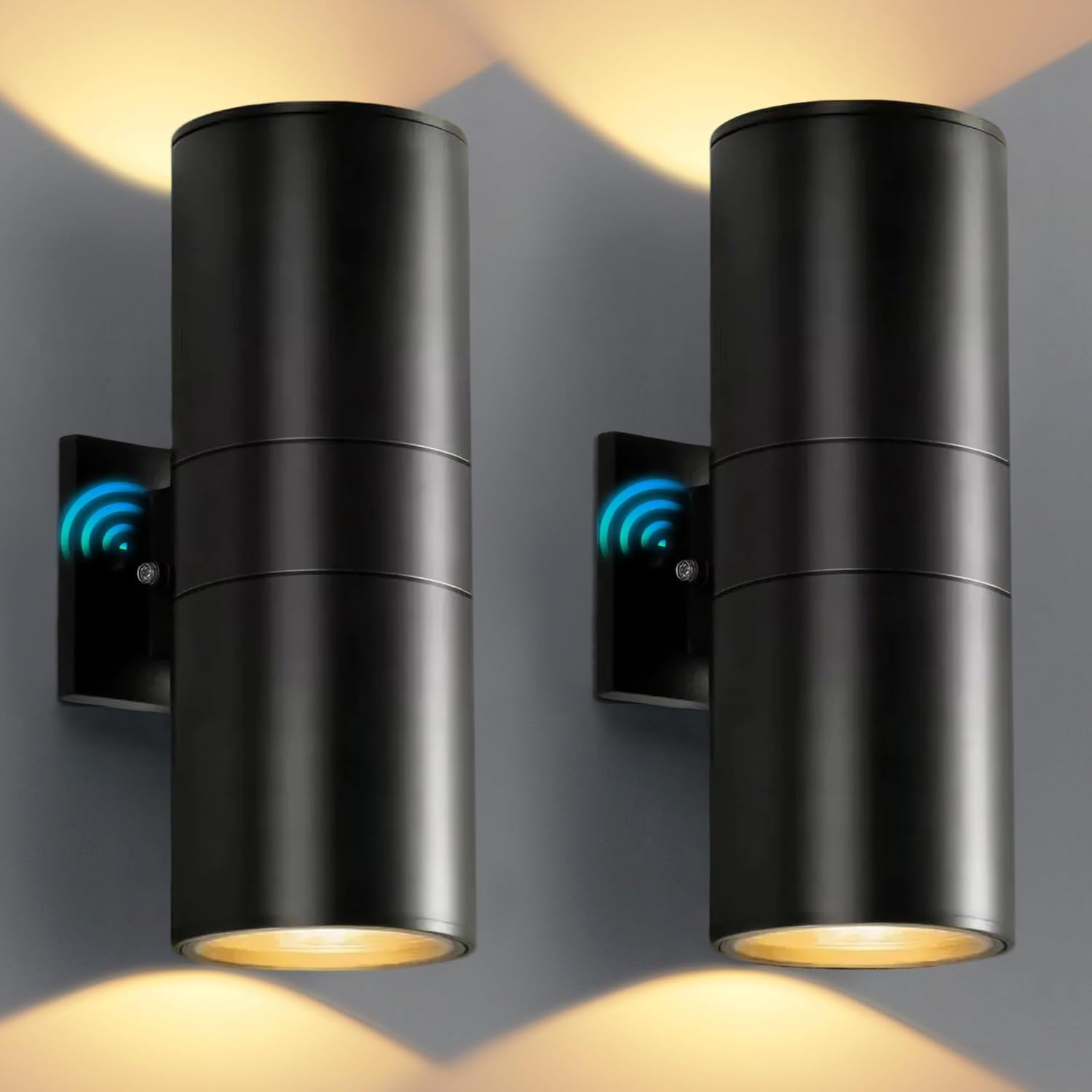 RIDALUX Dusk to Dawn Outdoor Wall Lights: 2 Pack Sensor Waterproof ...