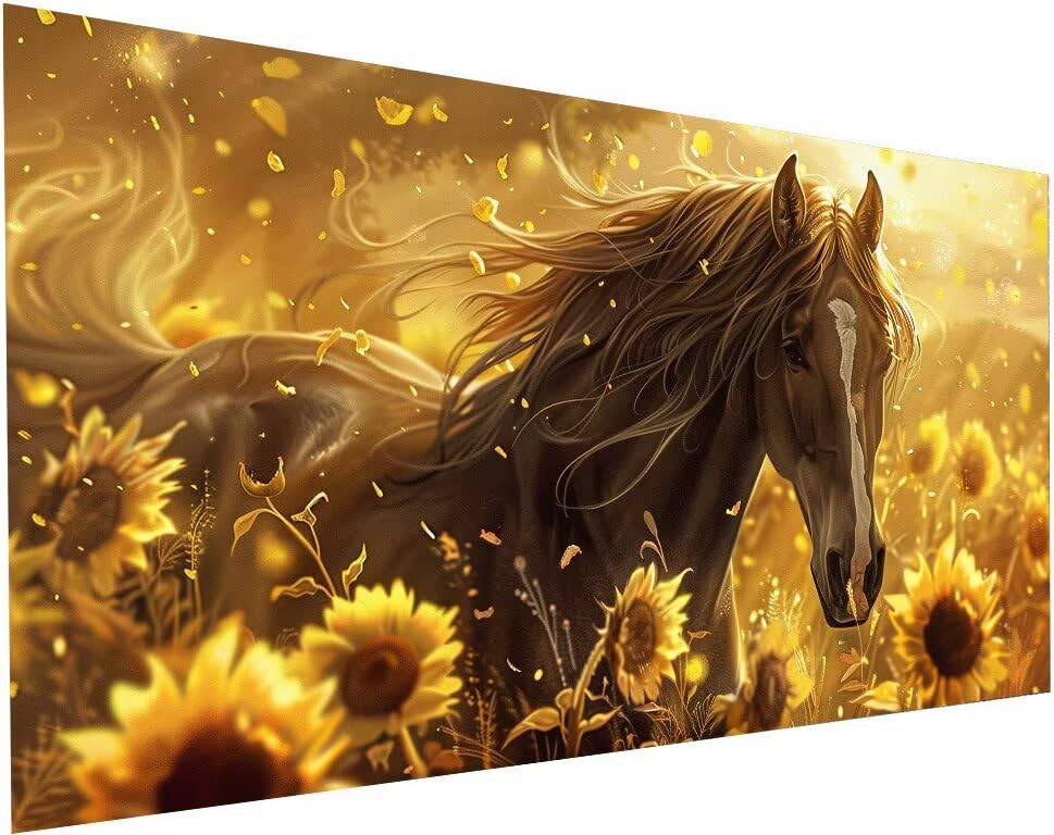 Broderie Diamant kit Complet S-120 Cheval Tournesol Point de Croix