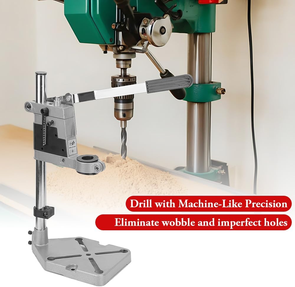 Adjustable Drill Press Stand for Drill Workbench Universal Electric Drill Press Stand Tool Heavy Duty Drill Press Holder Workbench Repair Tool Bench Clamp Support