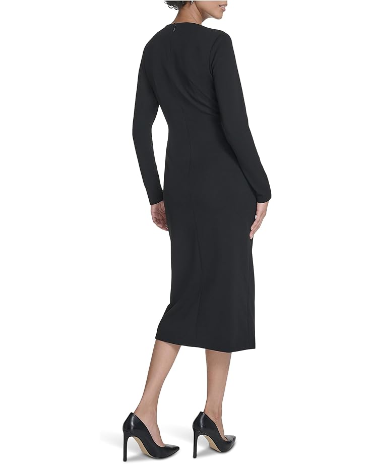 Calvin Klein Long Sleeve Solid Rouched Midi - #2 of 4