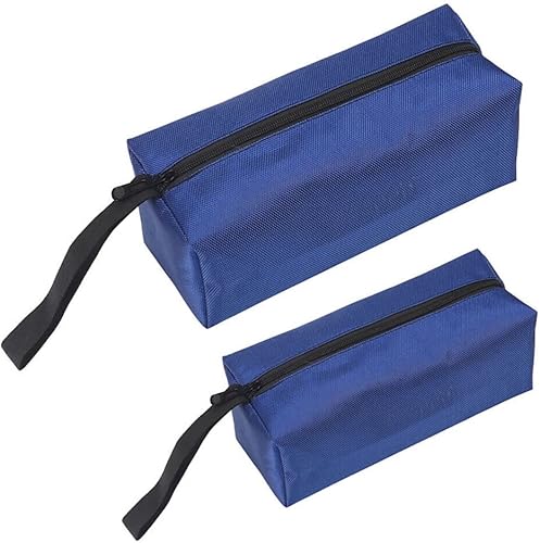 2 bolsas de almacenamiento de herramientas de lona portátil, bolsa de transporte, bolsa de transporte con cremallera y lazo para colgar (2 unidades,