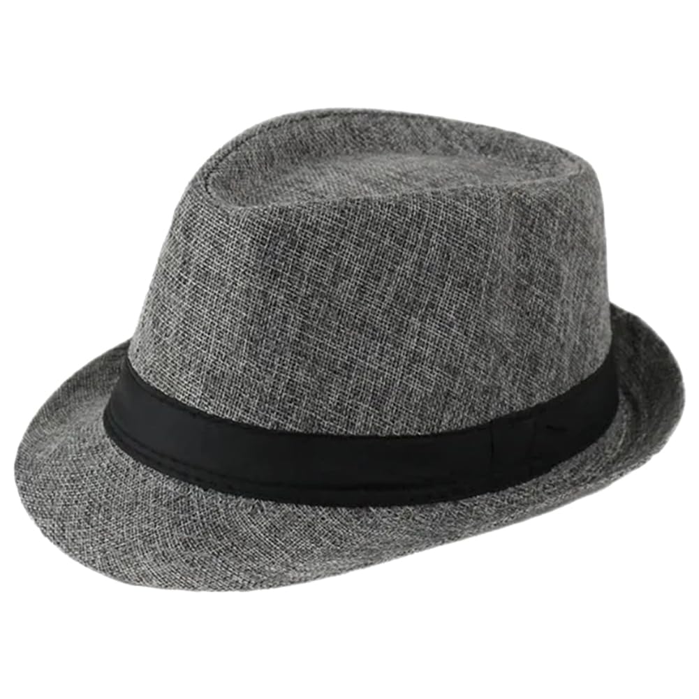Sombreros Panamá de ala Corta, Sombreros Fedora Unisex para la Playa, Ideales para Fiestas, Disfraces y Bodas.