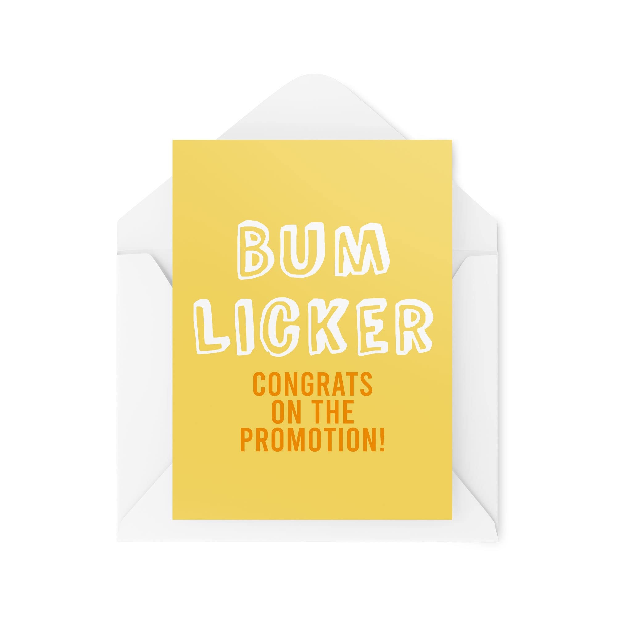 Funny Cards Congratulations On The Promotion Bum Licker New Job Work Colleague Greeting Card Witty Humour Laughter Banter Joke Fun CBH92