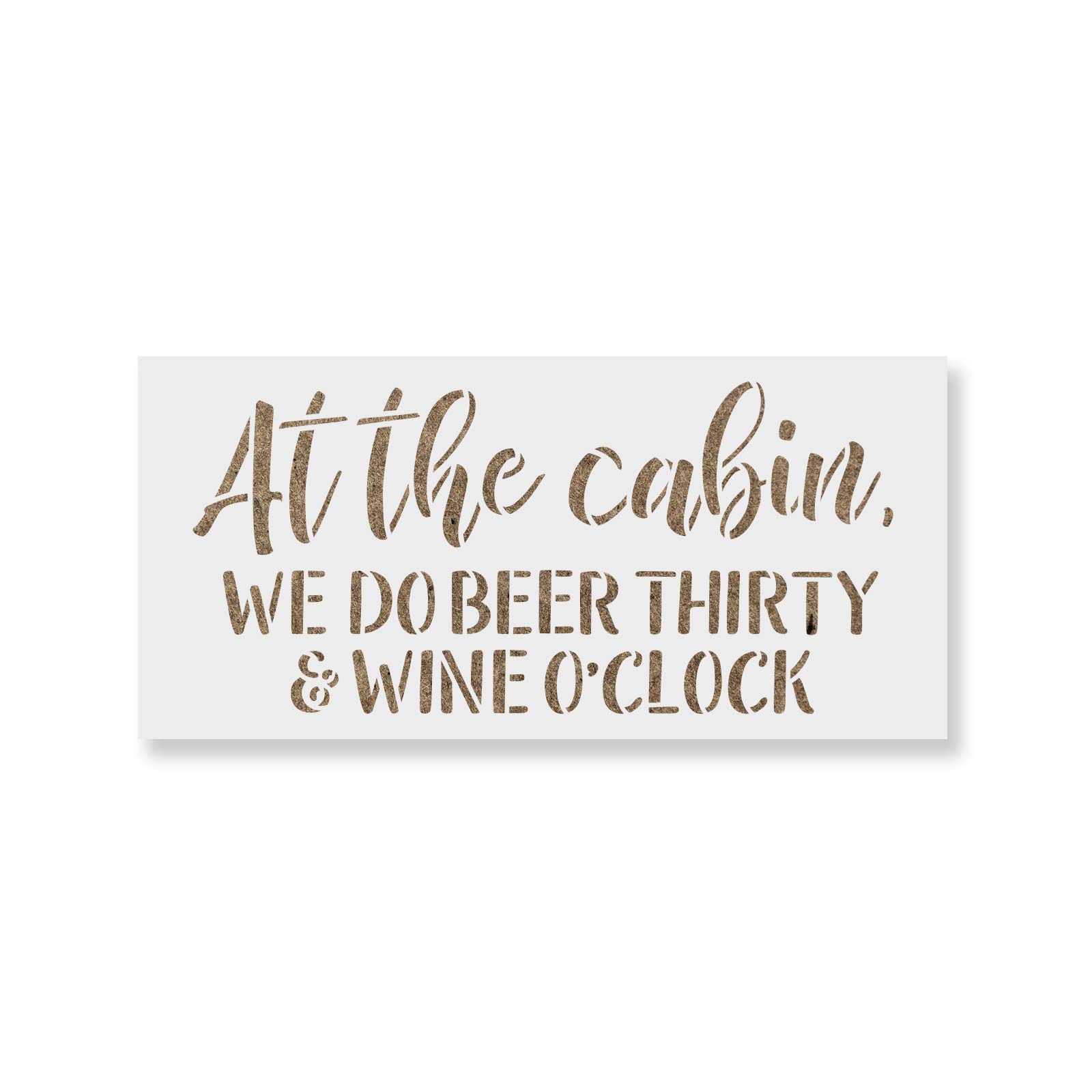 at The Cabin Beer Wine Sign Stencil - Reusable Stencils for Painting - Create DIY at The Cabin Beer 
