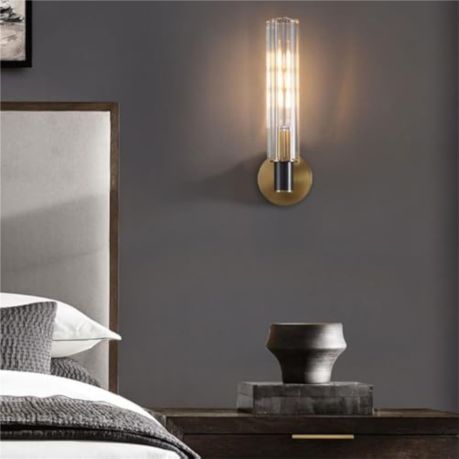 Retro szklana lampa ścienna LED, oświetlenie łazienki, oświetlenie lustra, montaż pionowy i pionowy, E14, do salonu, hotelu, jadalni