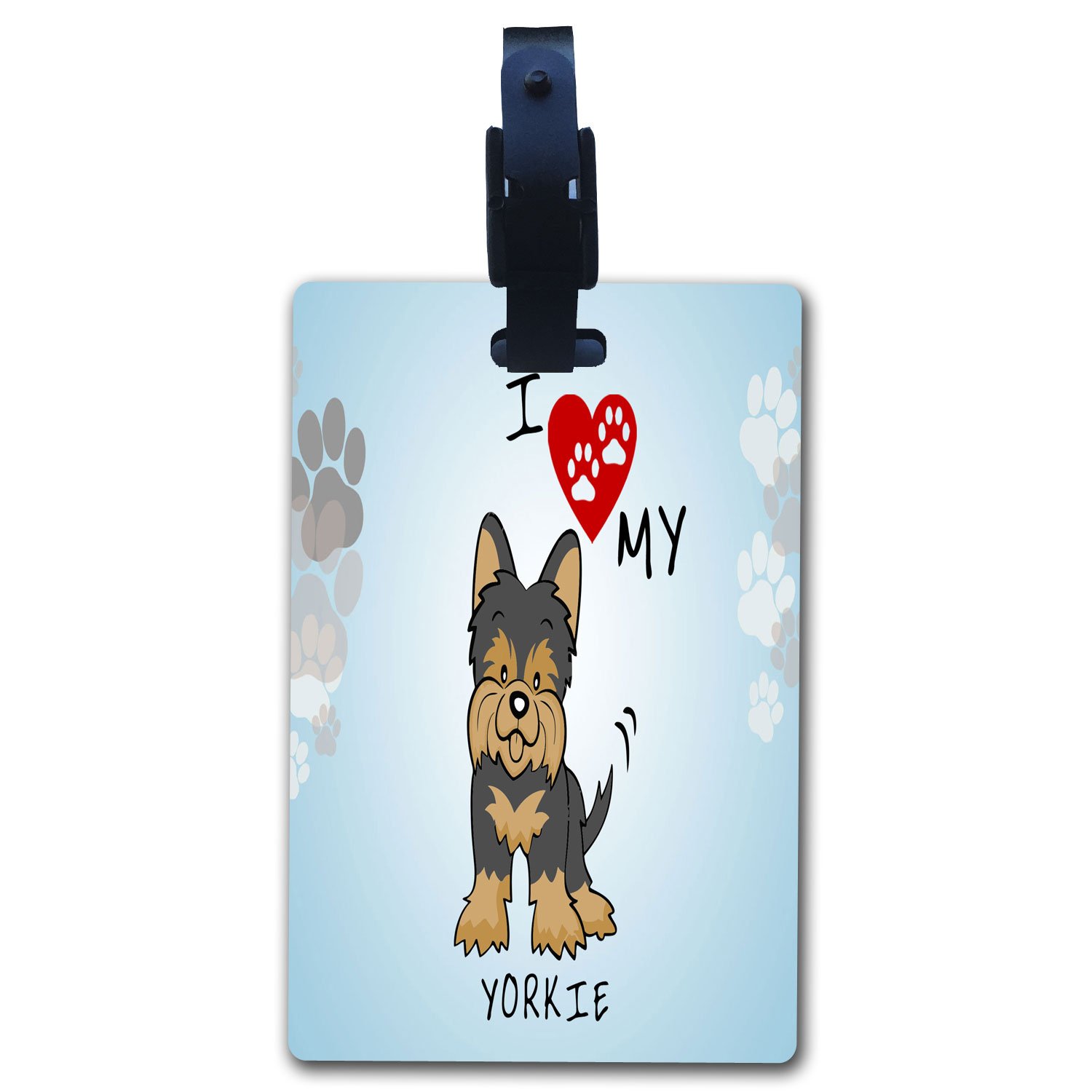 BleuReign(TM) I Love My Dog Lover Luggage Tag with Strap