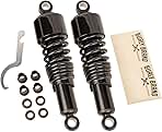 Burly Brand Slammer 10.5-inch Rear Lowering Shocks - Black Finish, One Pair, For Most Harley Davidson 1991-2017 Dyna (FX) Motorcycles (B28-1202B)