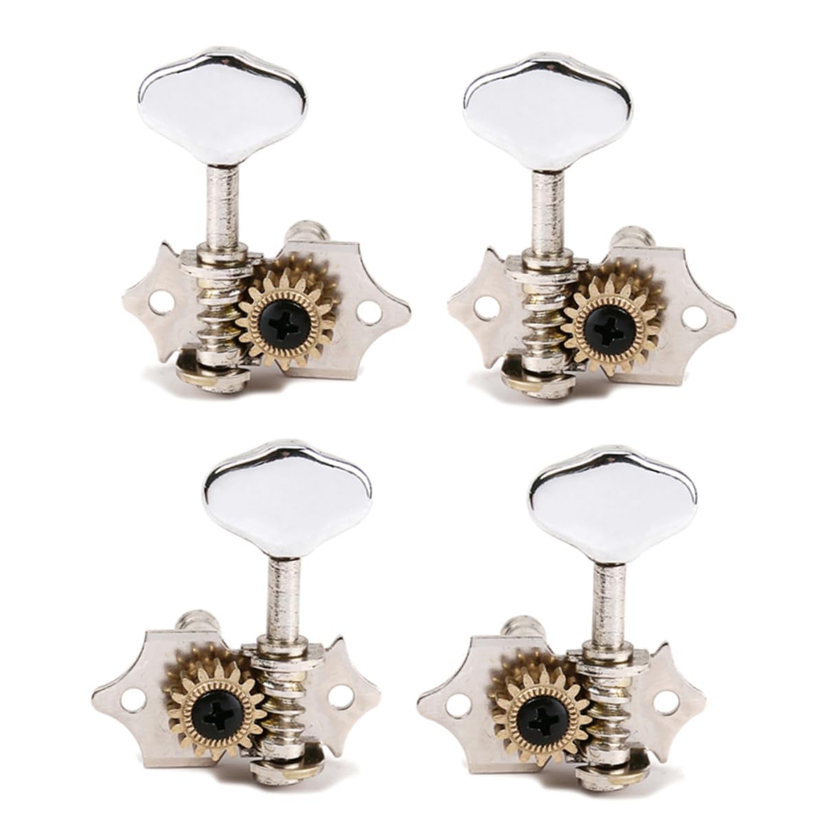 GOOHOCHY 4 String Chromium Rotary Guitar Tuning Pegs Bass Tuning Pegs Machine Heads