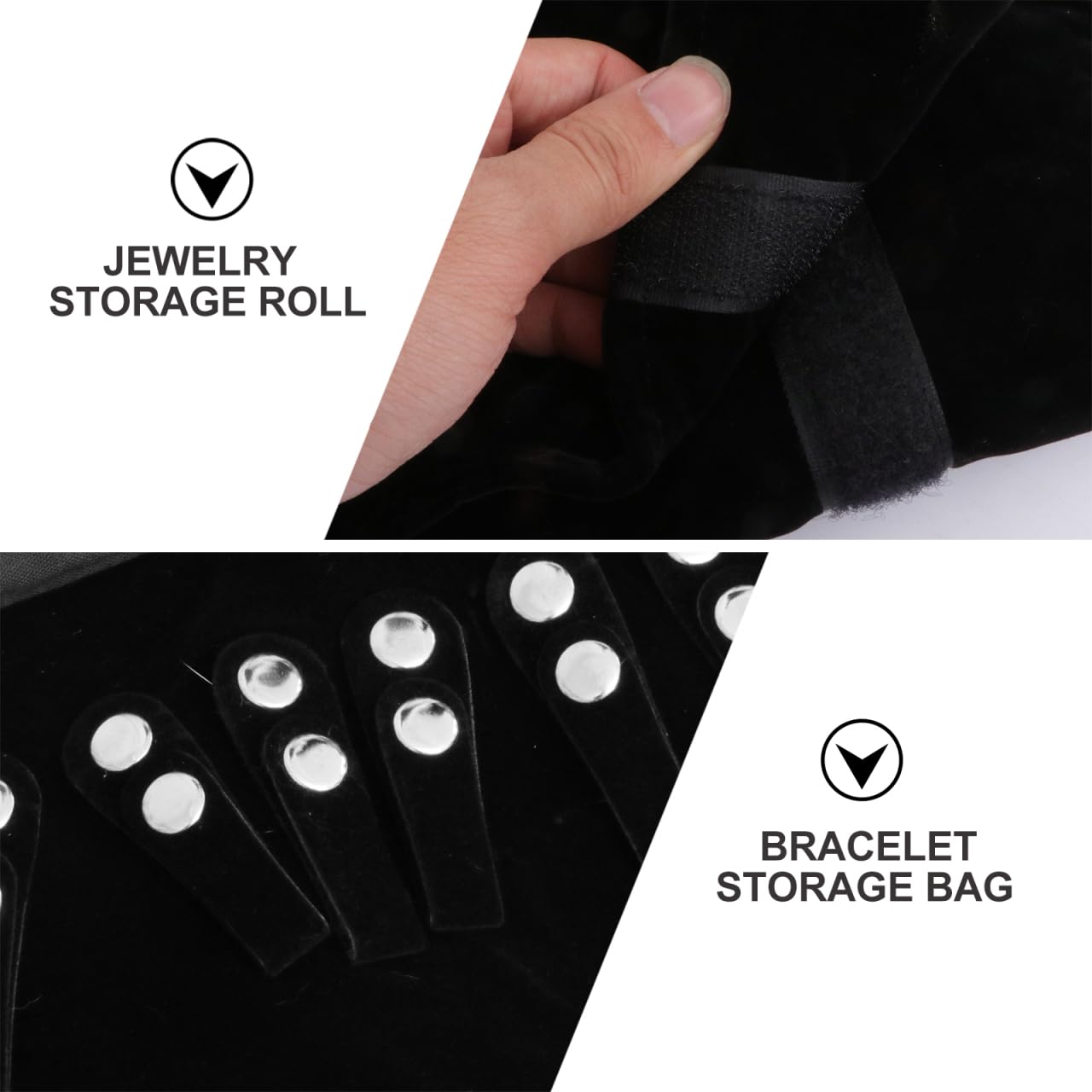 DOITOOL Organizador De Joyas De Viaje Compacto Bolsa De Almacenamiento Para Pendientes Collares Y Pulseras DiseñO PráCtico Para Uso Diario Y Viajes 60X30Cm Color Negro