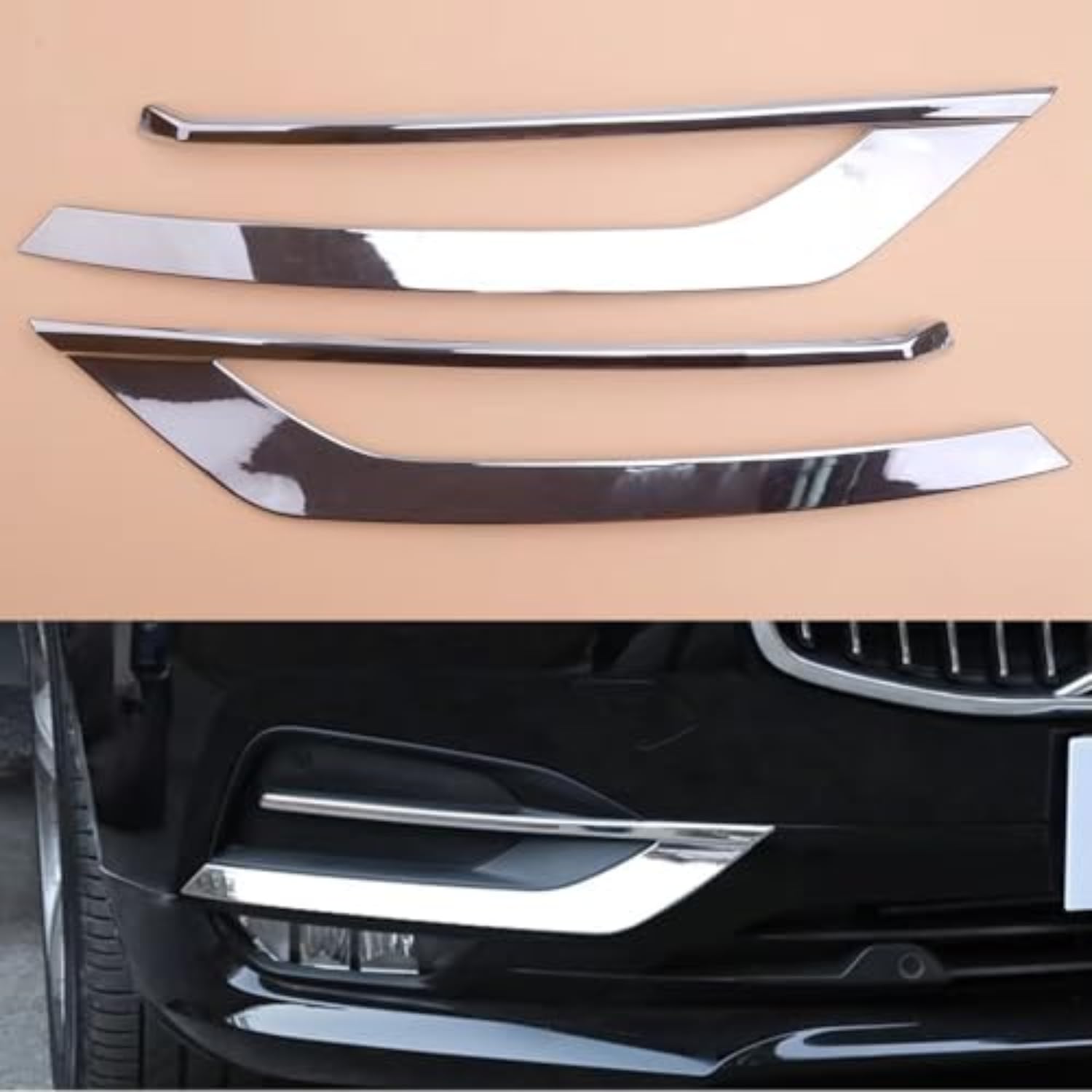 Dekorative Zierleiste Für Volvo S90 2017-2019,ABS Chrom Kratzfest Auto Dekoration Zubehör