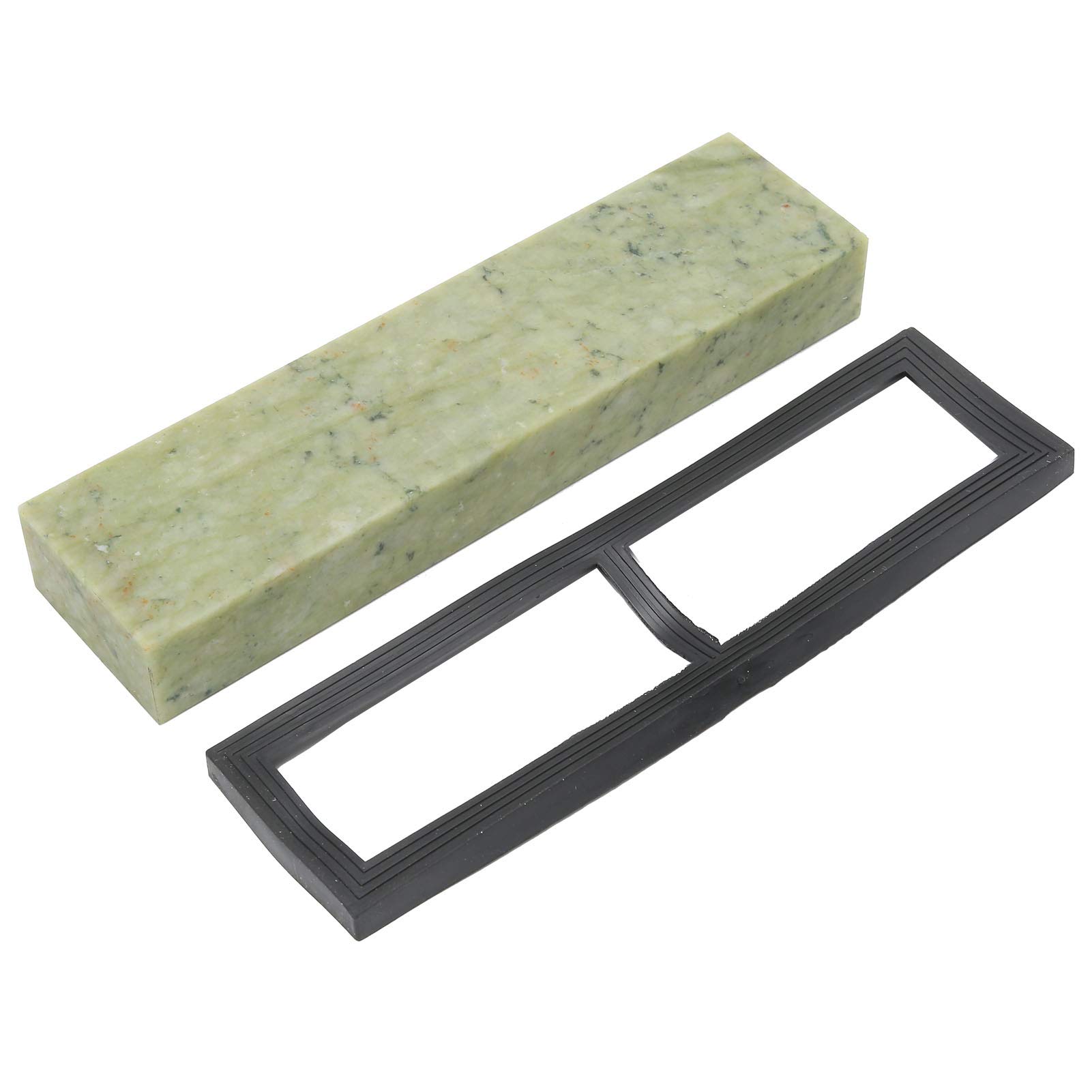 10000 Grits Whetstone, Sharpening Stone Greenstone Grindstone with Silicone Base for Sharpening Tools