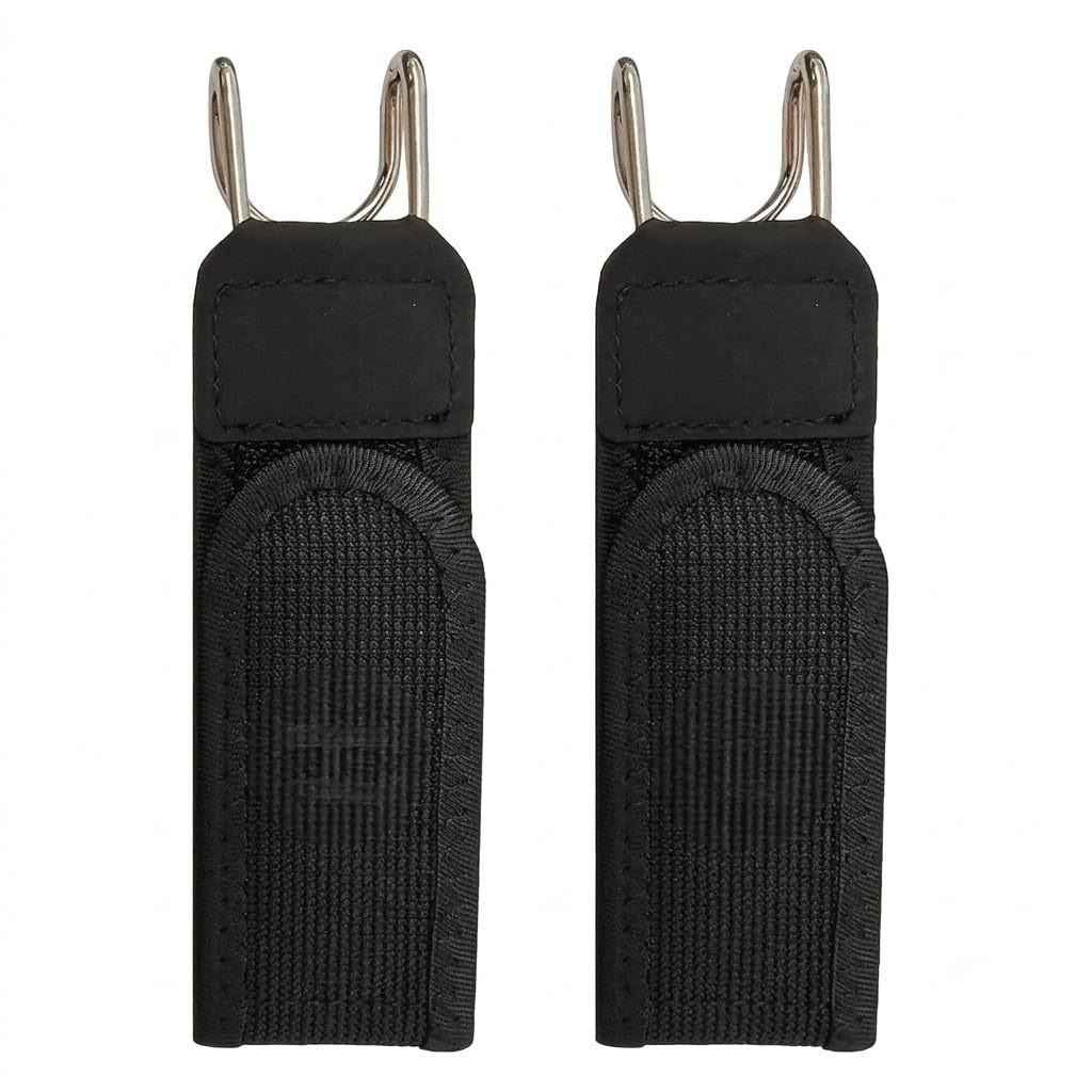 TRIDEX Buckleless Belt Hook Pack of 2 | Elastic Belt Hook for Jeans, Pants & Trousers | Buckle Free Waist Adjuster with Metal Hook | Comfortable Pant Belt Accessory for Men & Women | Black-image-38