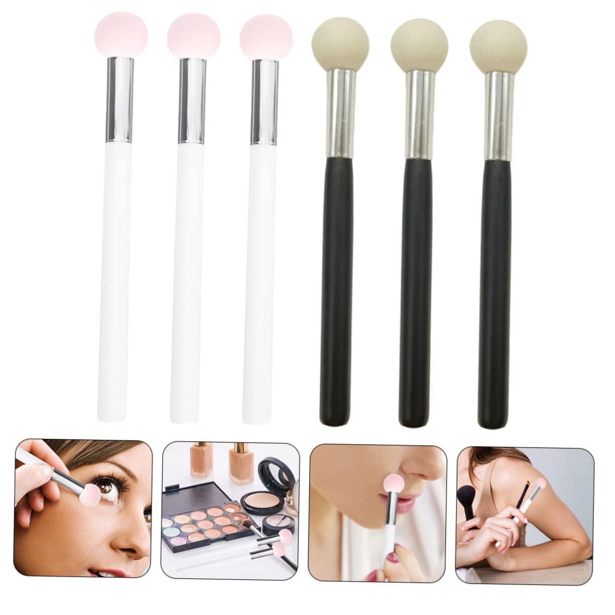 Ipetboom 30pezzi Spugnette Per Trucco Testa Di Fungo Di Applicatori Per Fondotinta e Spugna Per Trucco Viso e Contouring Riutilizzabili e Lavabili Colori