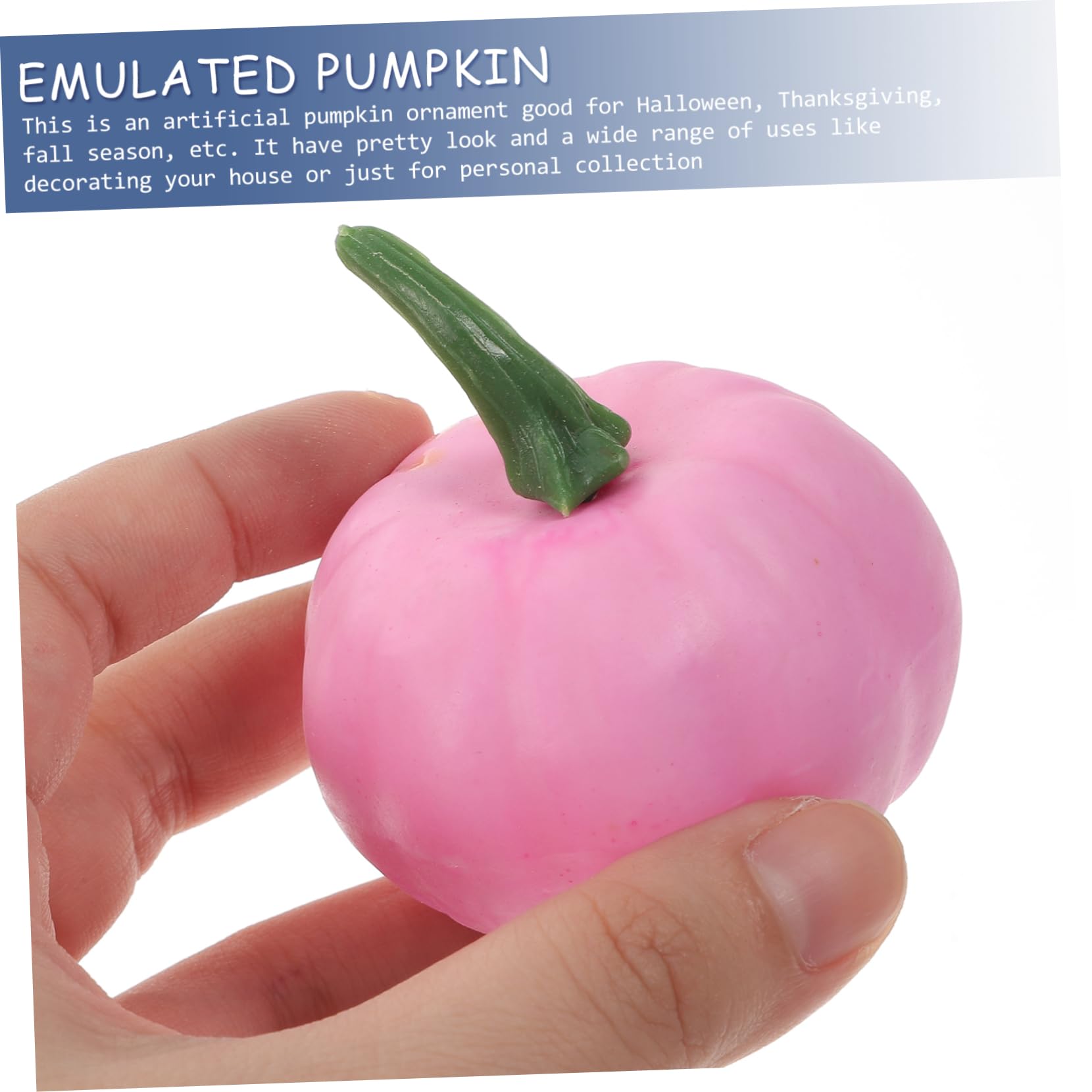 TOPBATHY 48 STK künstlicher Kürbis Halloween heeloween weihnachtsst kürbiskerne weihnachtsw schäumt dekor Ornament Herbstdeko für zu Hause gefälschter Schaum Rosa