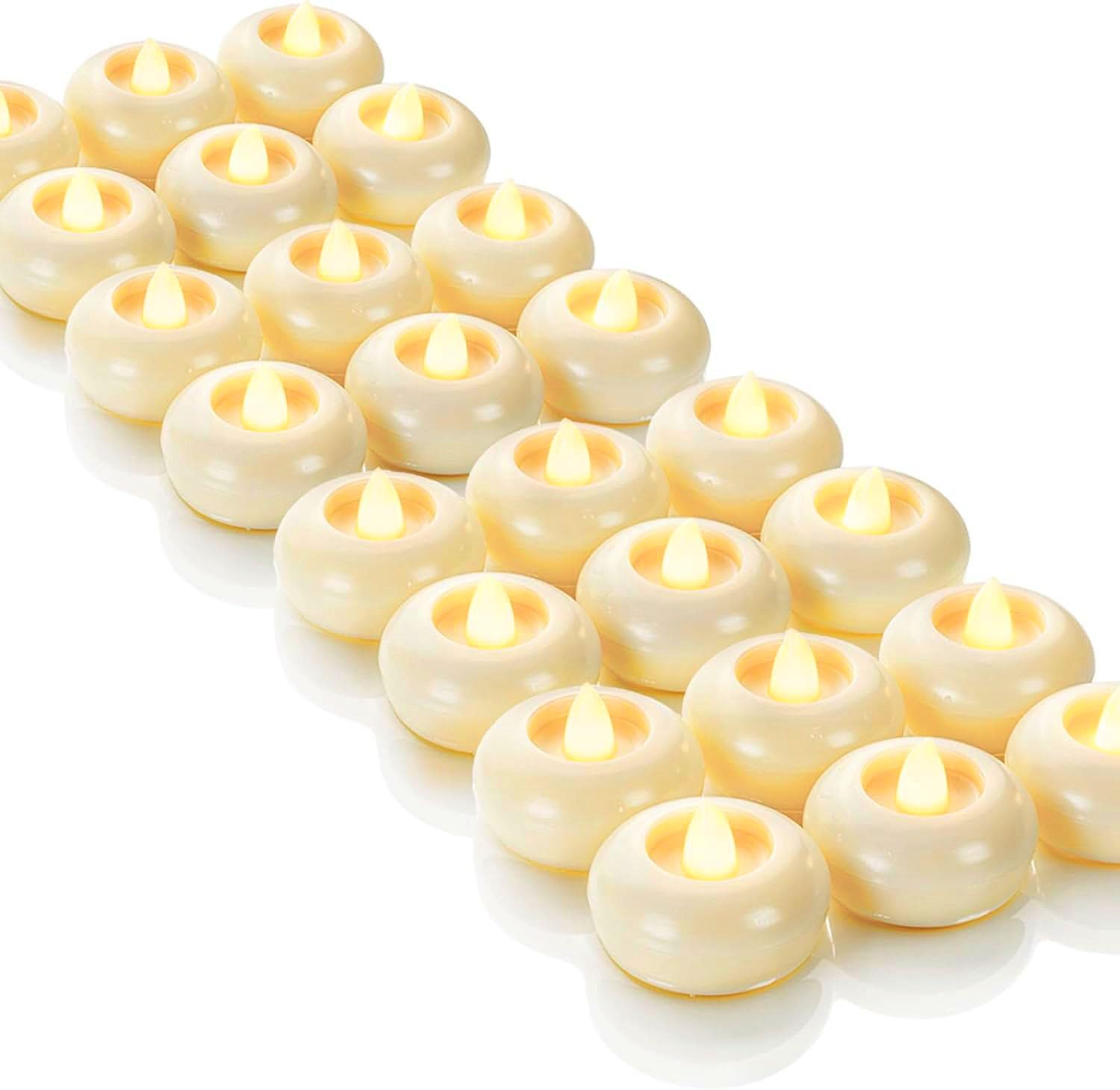 Photo 1 of Homemory Flameless LED Floating Candles, 24 Pack