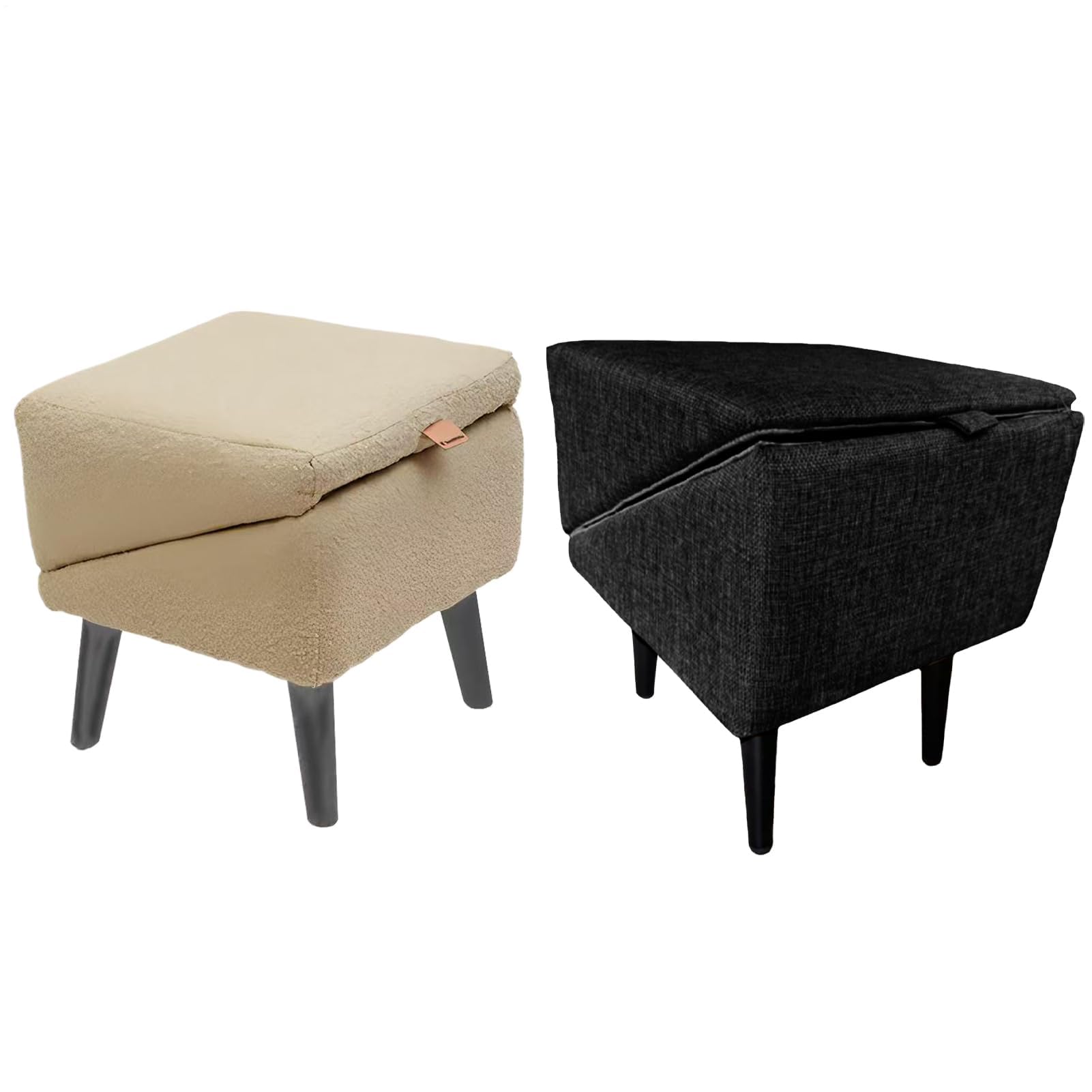 2 in1 Ottoman Dog Ramp for Sofa | 2PC Foldable Dog Steps for Sofa | Removable Split Cat Ladder Dogs Steps Ramp for Bed | Multifunctional Footstool Dogs Stairs Pet Step for Small Medium Animals