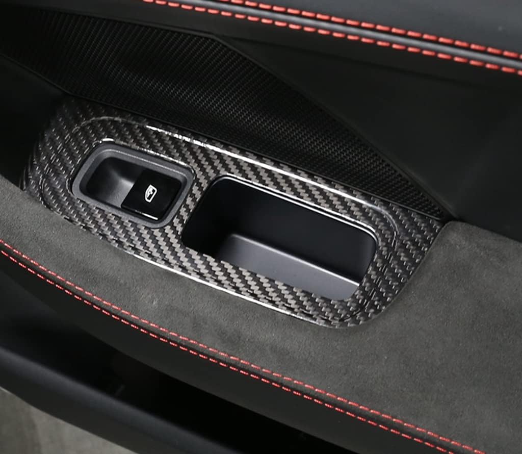 New Carbon Fiber Window Control Covers Compatible with Porsche Panamera (971) 2017-2022 (Black)