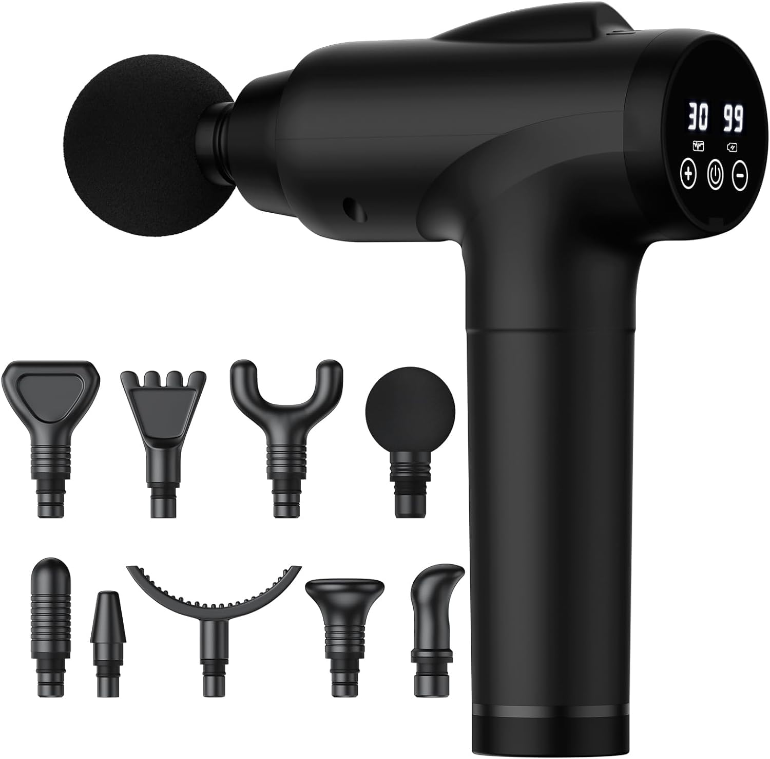 MILONI USA Massage Gun Deep Tissue, Handheld Electric Muscle Massager, High Intensity Percussion Massage Device for Pain Relief with 9 Attachments & 30 Speed (Black) (B0D17WFTW9) Amazon Price History, Amazon Price Tracker